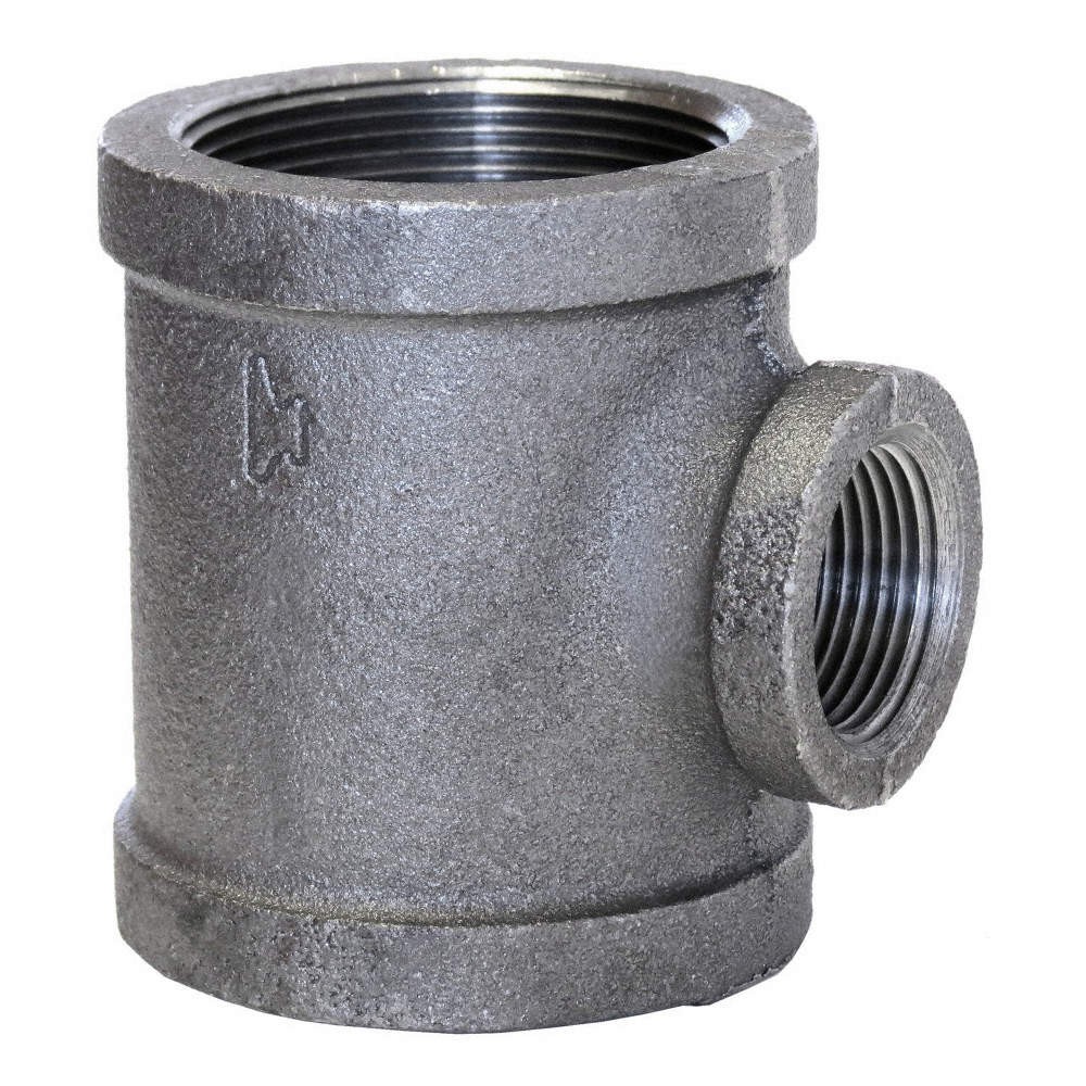 ANVIL 0310037809 Tee, Malleable Iron, 1/2 x 1/4 x 1/2 in 4WHD1