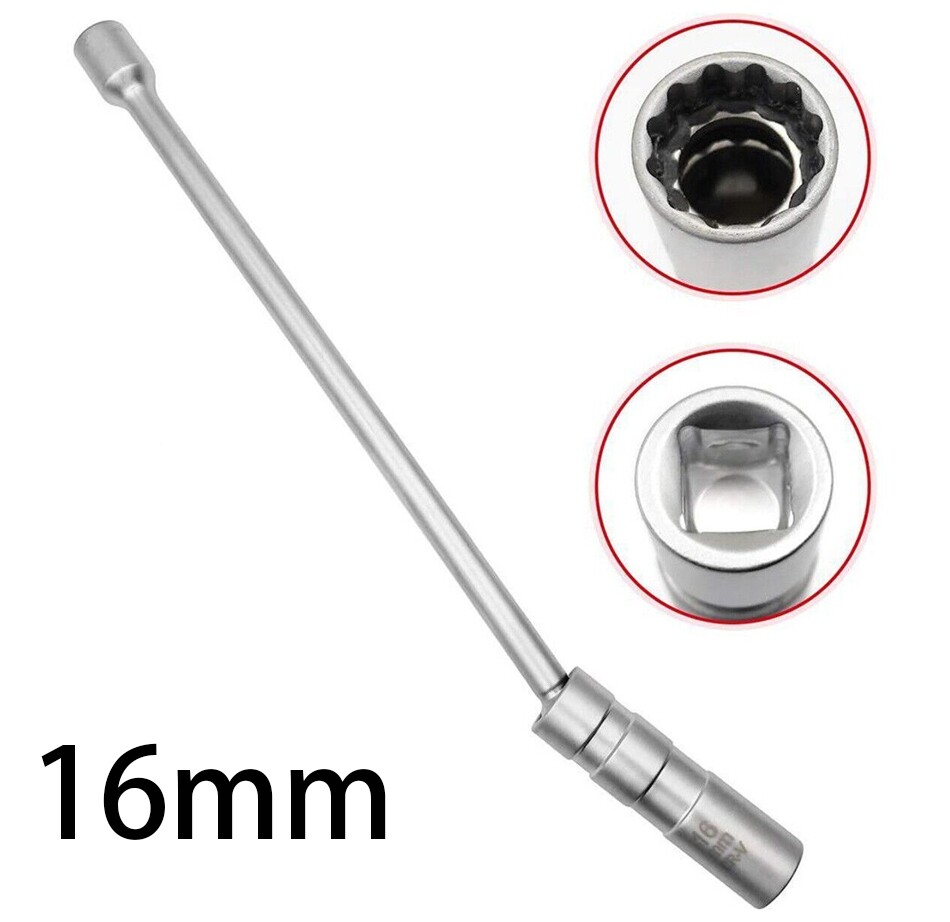 16mm Swivel Magnetic Spark Plug Socket 3/8 Drive Thin Wall Socket Removal Tool*1