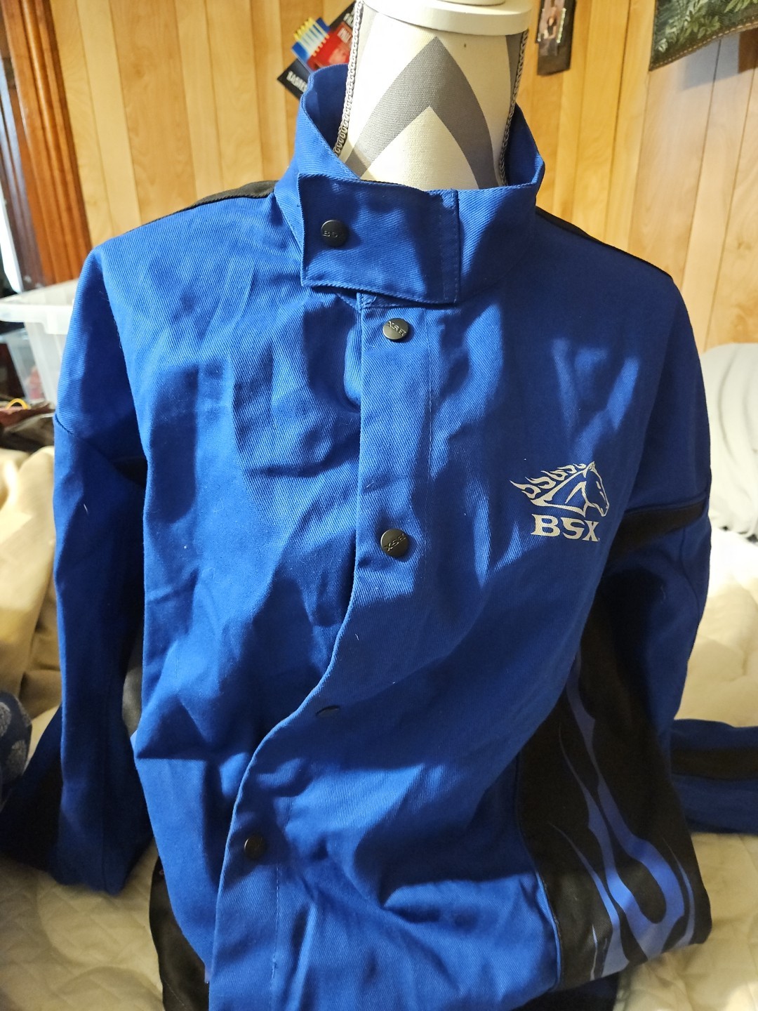 BSX Fire Rated 2xlg Snap Jacket 2 Xlg With Flames P7