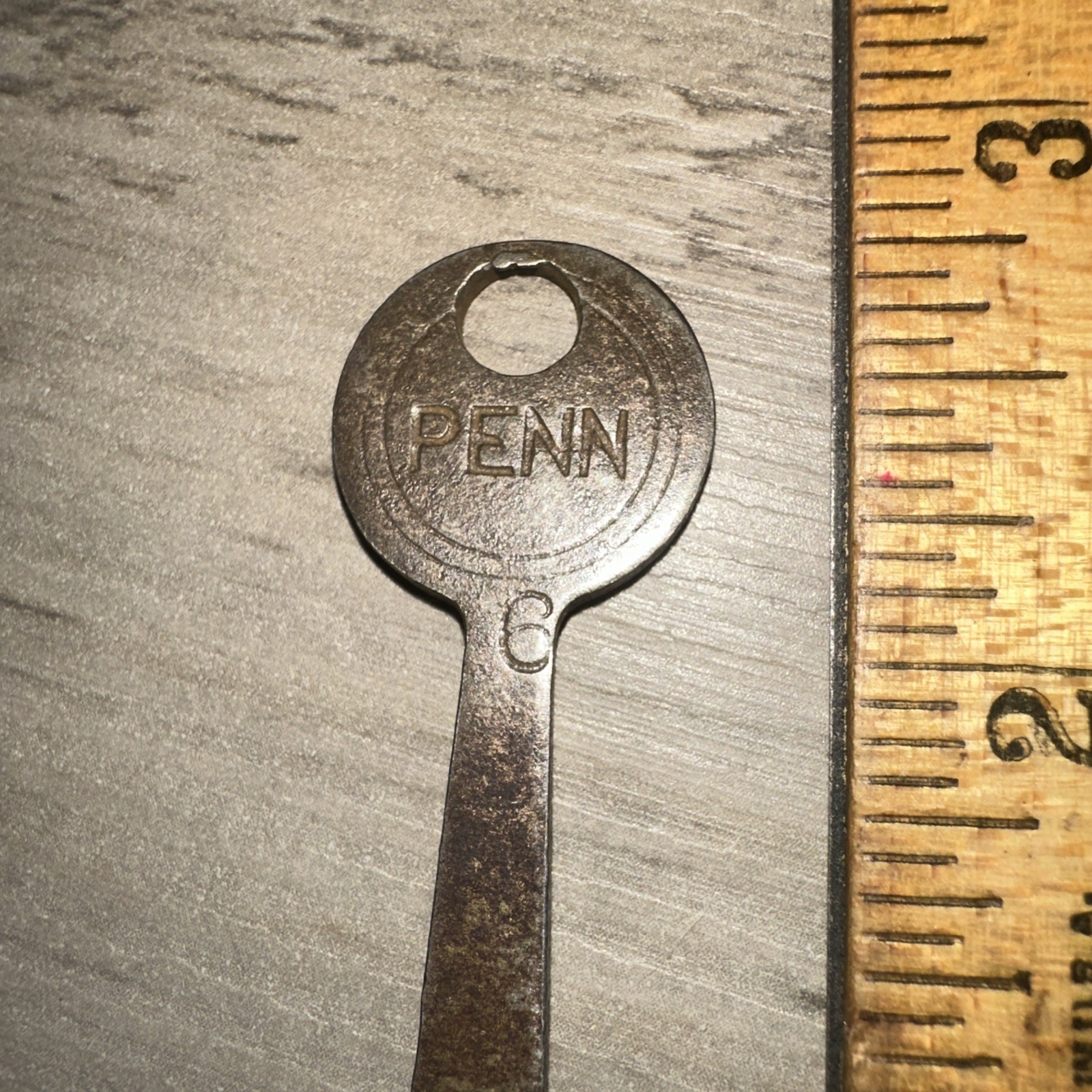 Antique PENN Skeleton Key #6 Solid Barrel. Legit Antique Key!