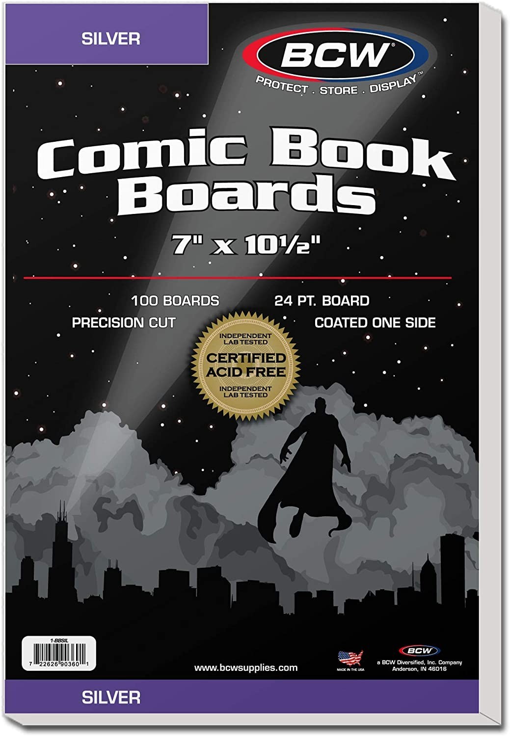 1000 - BCW Silver Resealable 2MIL Poly Comic Book Bags & Backing Boards