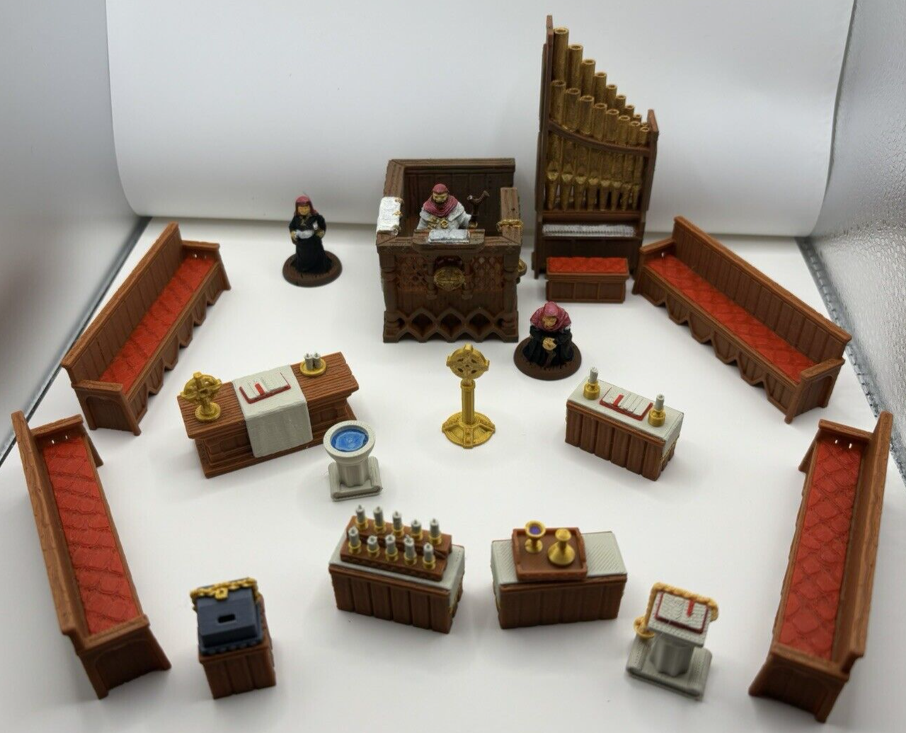 Church/Cathedral Furniture Set for Tabletop Gaming - Unpainted