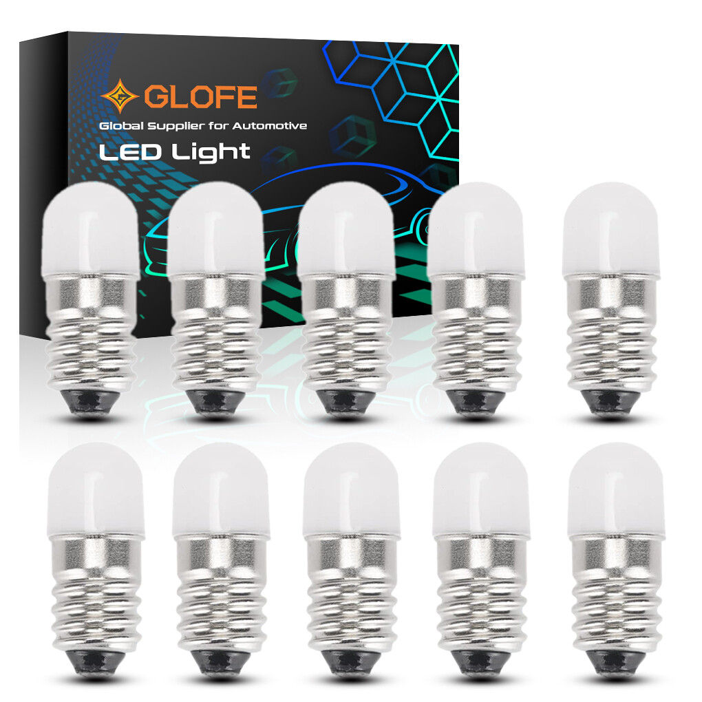 10 Pack 14V AC White LED Light Replace for Marx 706 Flat Face Screw Base Bulb