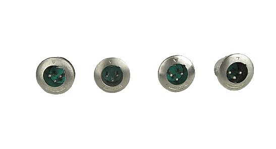 Switchcraft B3M XLR Round Male Panel Mt Connector, Set of 4 - New, Free Shipping