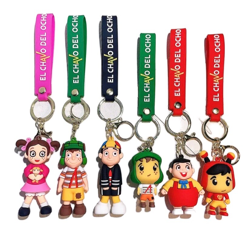 El Chavo Del Ocho y Chapulin Colorado 3D Keychain Figure lot of 6pcs colección