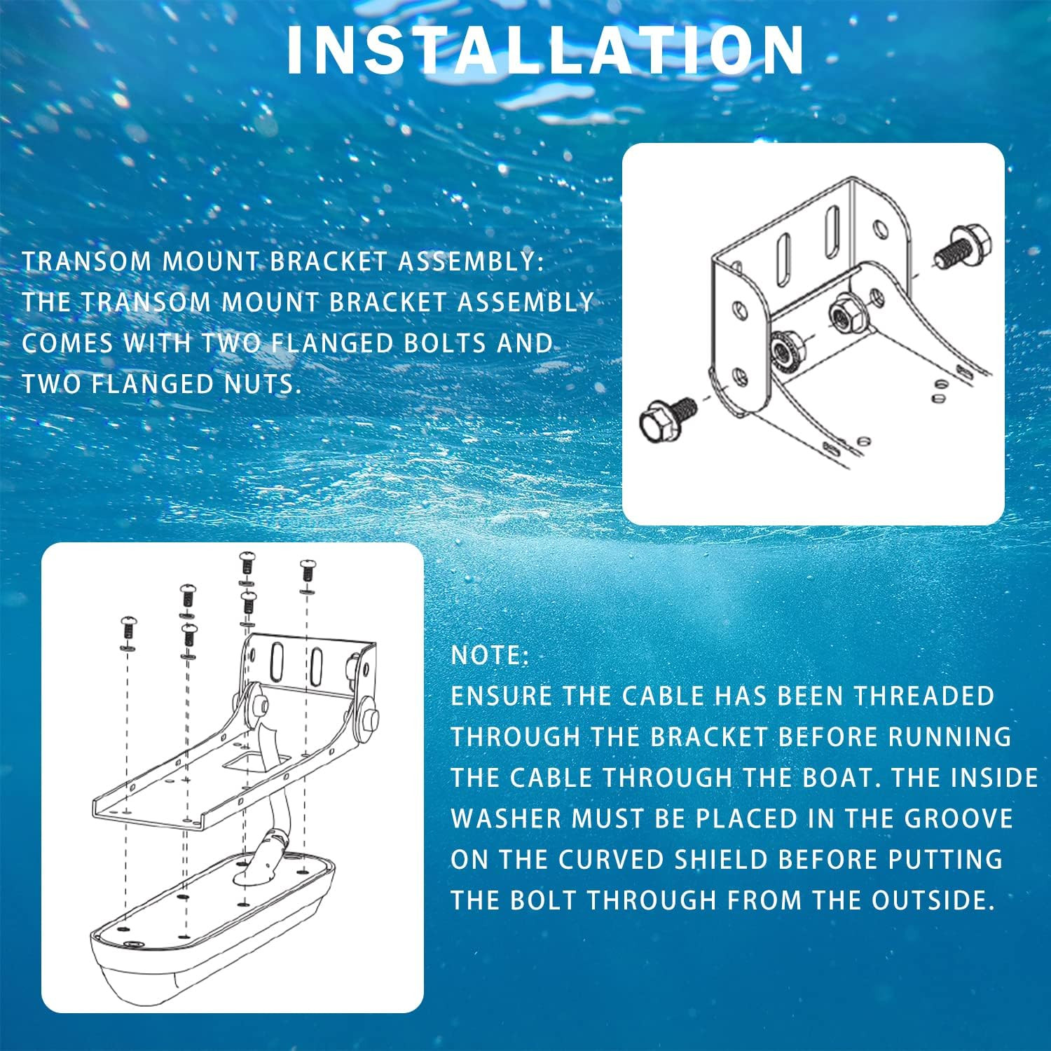 000-12603-001 Transom Mount Bracket for Structurescan 3D, Structurescan HD, and