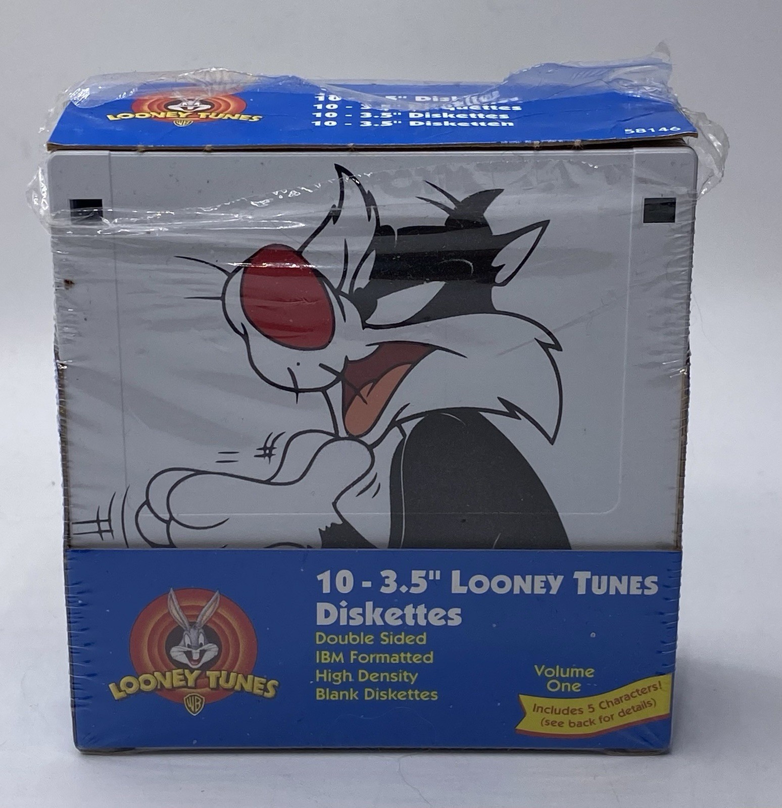 NEW Vintage Fellowes Looney Tunes 10-Diskette Pack 3.5", IBM Formatted (1997)
