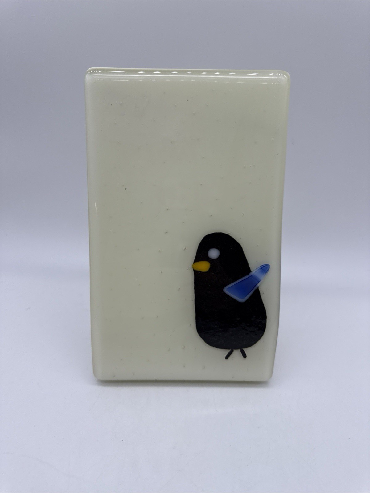 Fused Art Glass Dry Erase Home Or Office Desktop or Shelf Easel Board 8.5”x5”