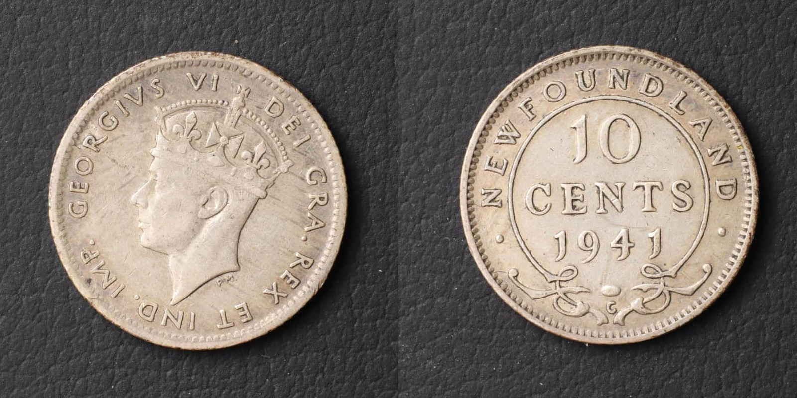 *Newfoundland Canada Silver Coin 10 Cents 1941, 2.3564g, 18.03mm [E6275]7x3