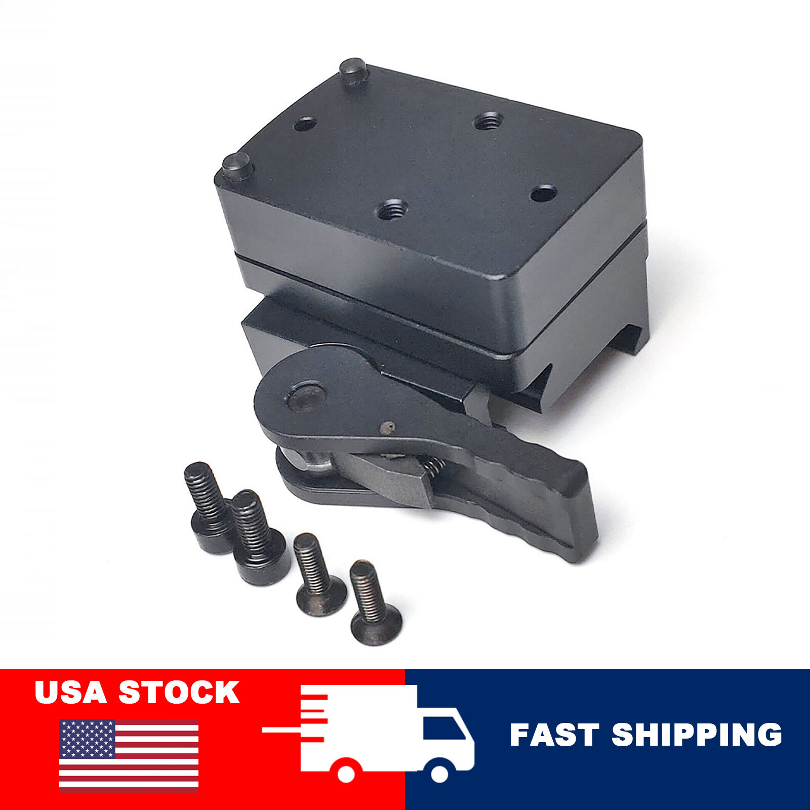 Fits For RMR Red Dot Sight Mount QD Auto Lock Riser Mount Picatinny Rail Base US