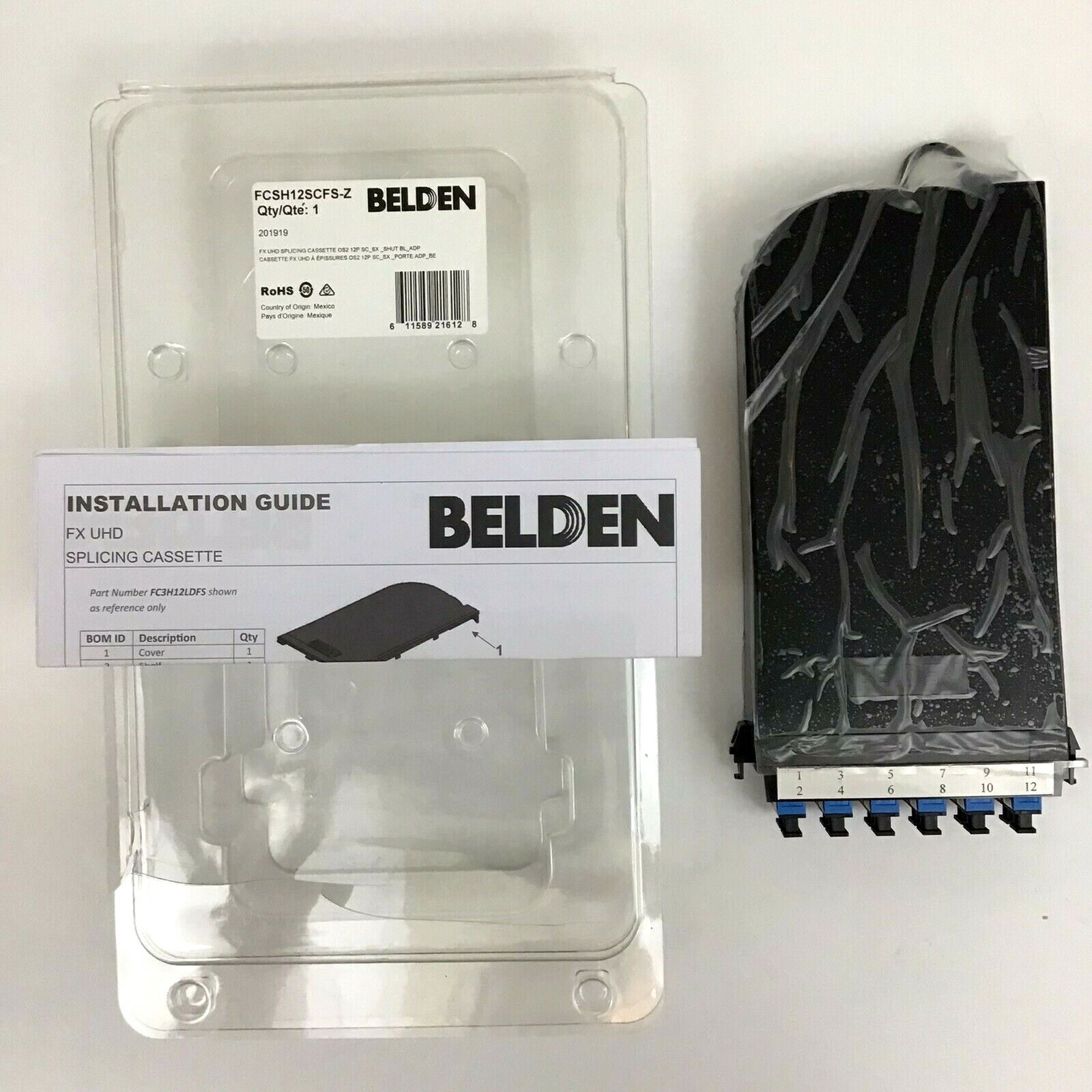 Belden FCSH12SCFS-Z Splicing Cassette 12-Ports - 1 Unit NOS DAMAGED BOX**