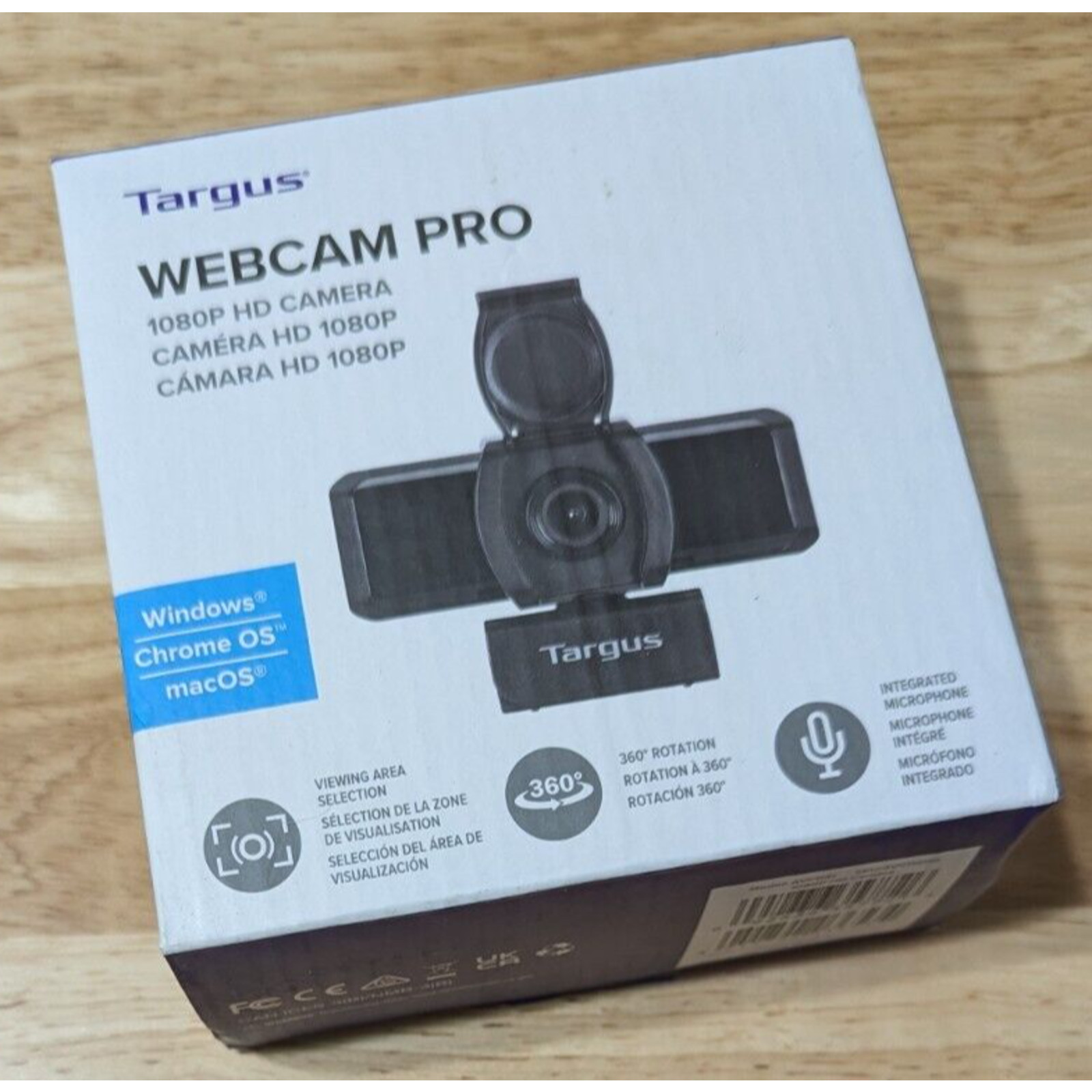 Targus Webcam Pro 1080P HD Camera 360 Rotation, Integrated Mic - Windows | MacOs