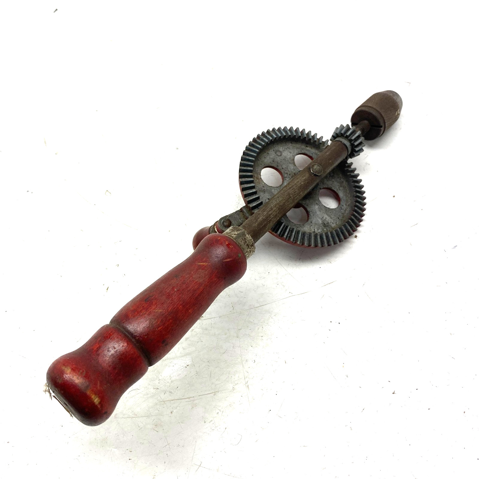 Egg Beater Style Hand Crank Drill Antique Vintage 11"