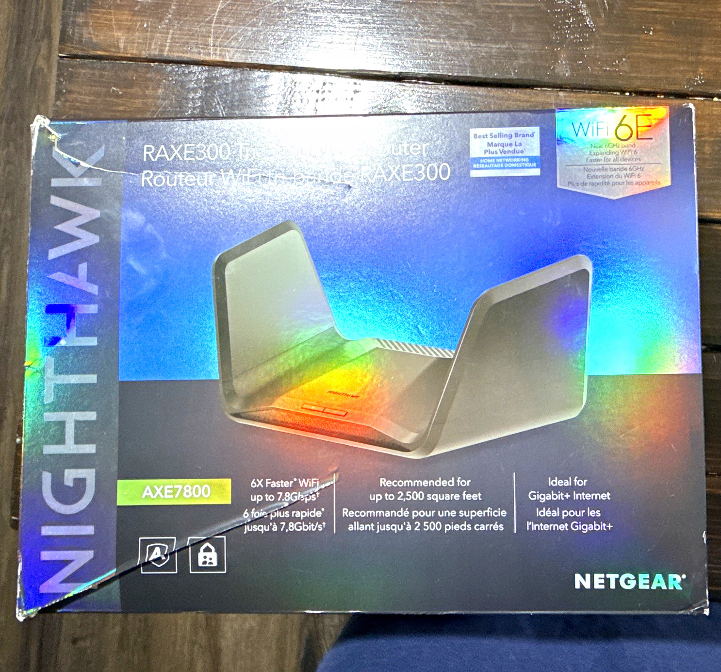 NETGEAR Nighthawk RAXE300 AXE7800 Tri-Band WiFi 6E Router, Black