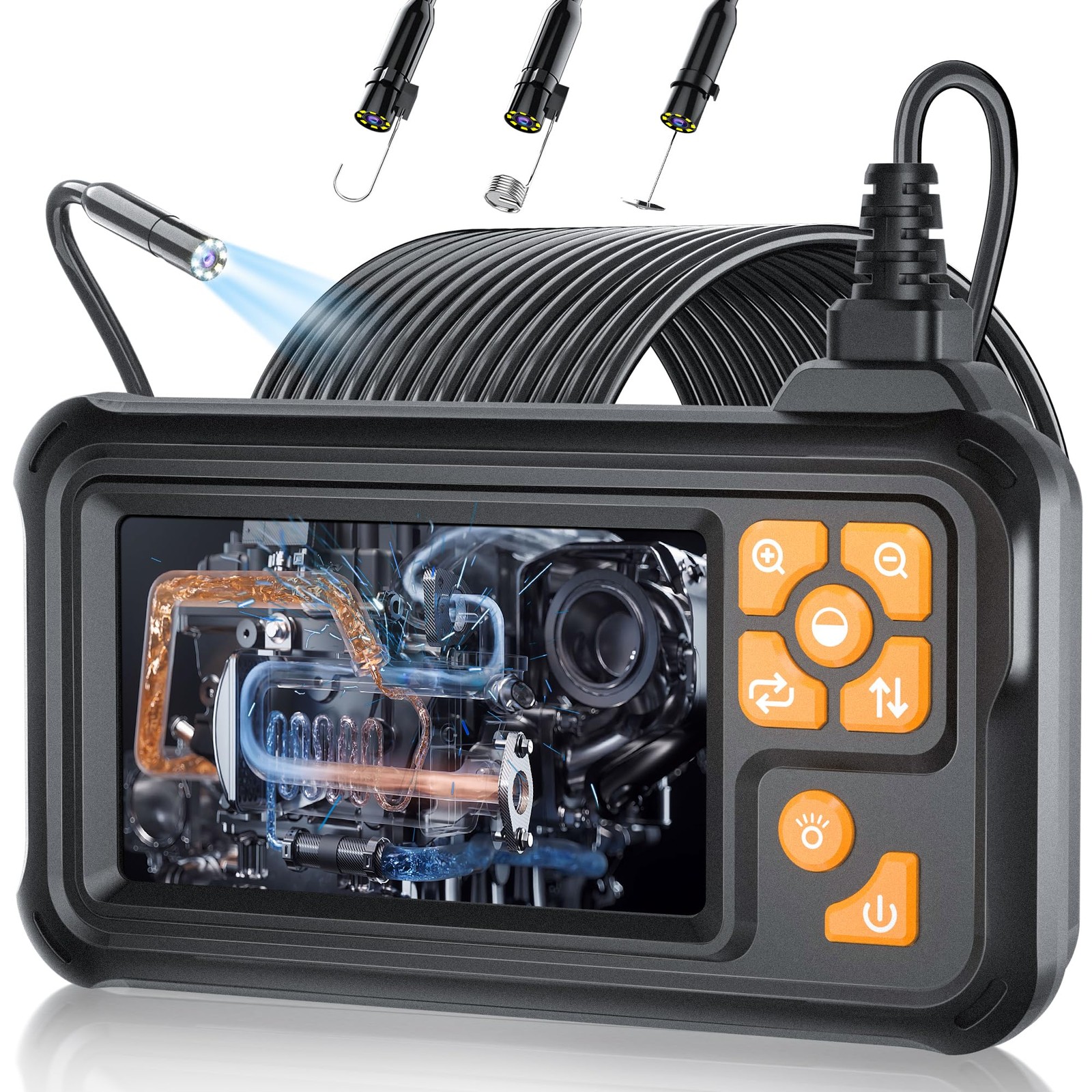 50FT Endoscope Camera with Light, 1080P HD Borescope Inspection Camera with 8...