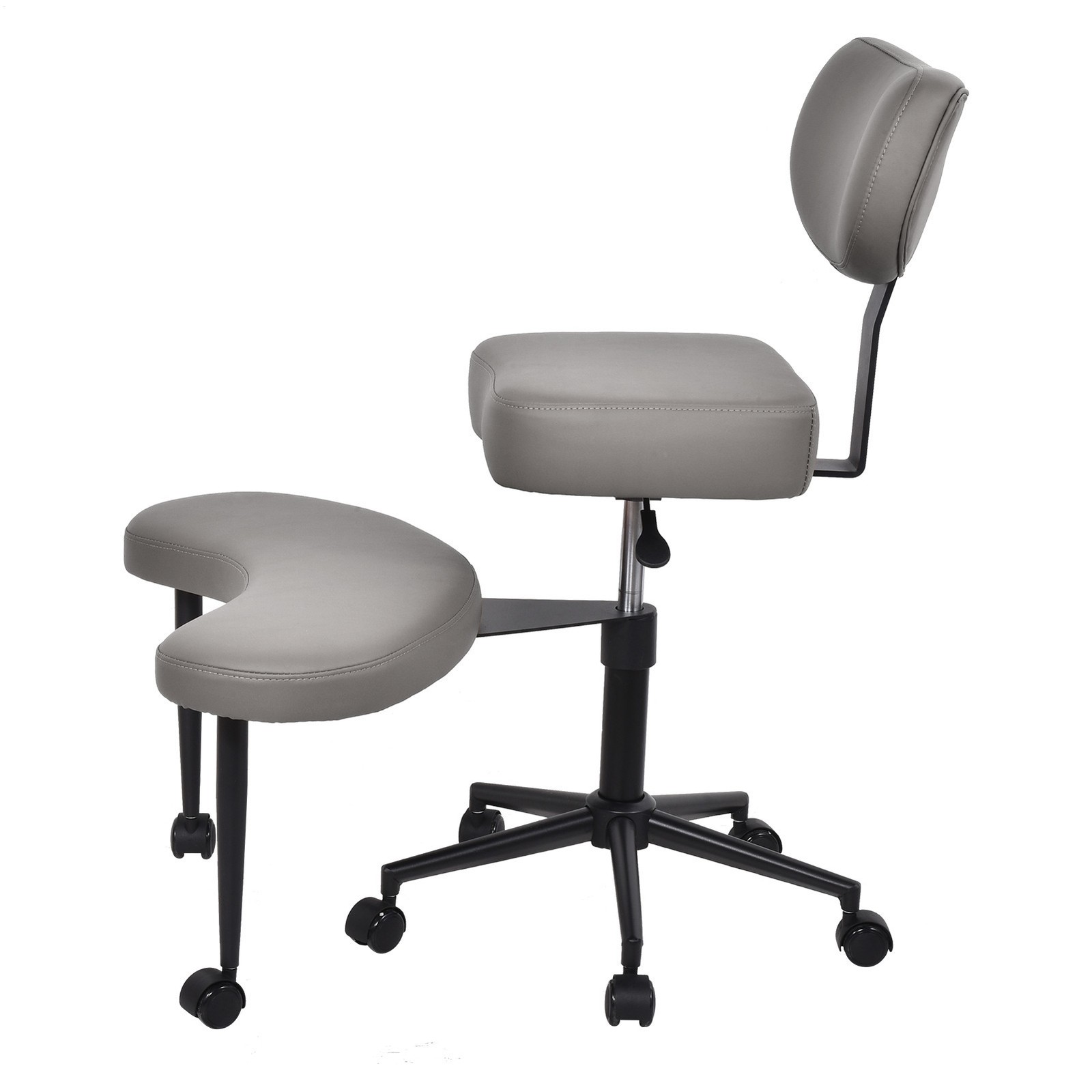 Ergonomic Cross Legged Chair, 360° Swivel Meditation Chair Height Adjustable Sea