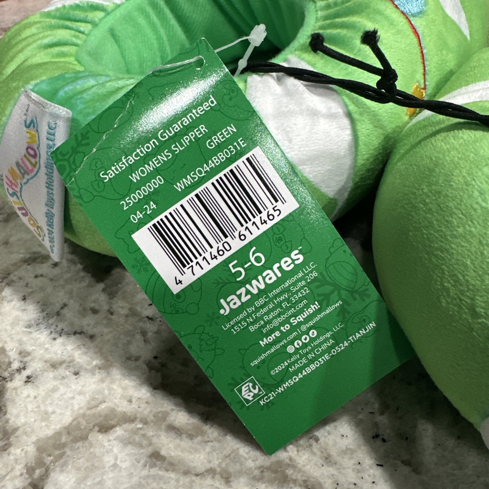 Squishmallows Christmas Tree Slippers - NWT - Size 5-6