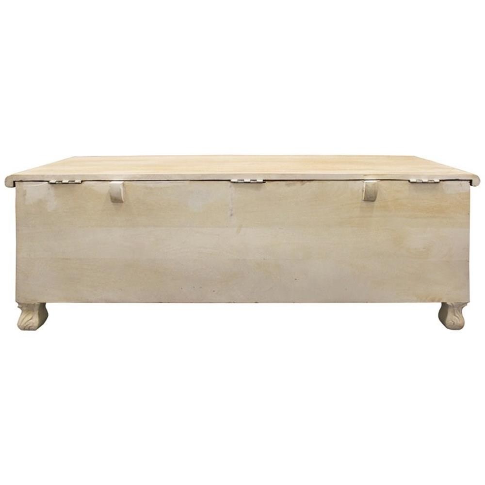 Carter Solid Wood Storage Chest in Ivory