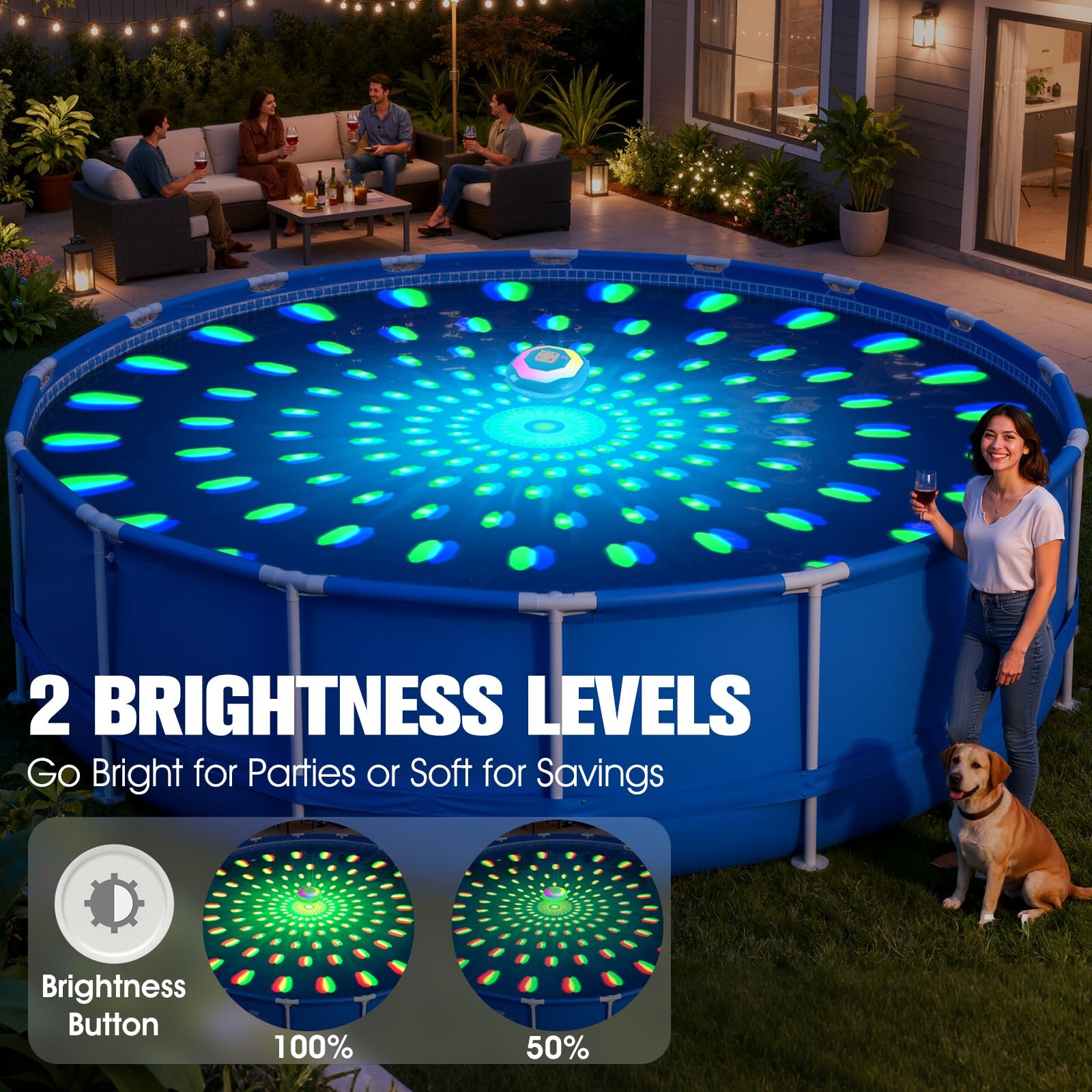 Lighthacker Floating Pool Lightsupgraded Pool Lights That Float6000Mah