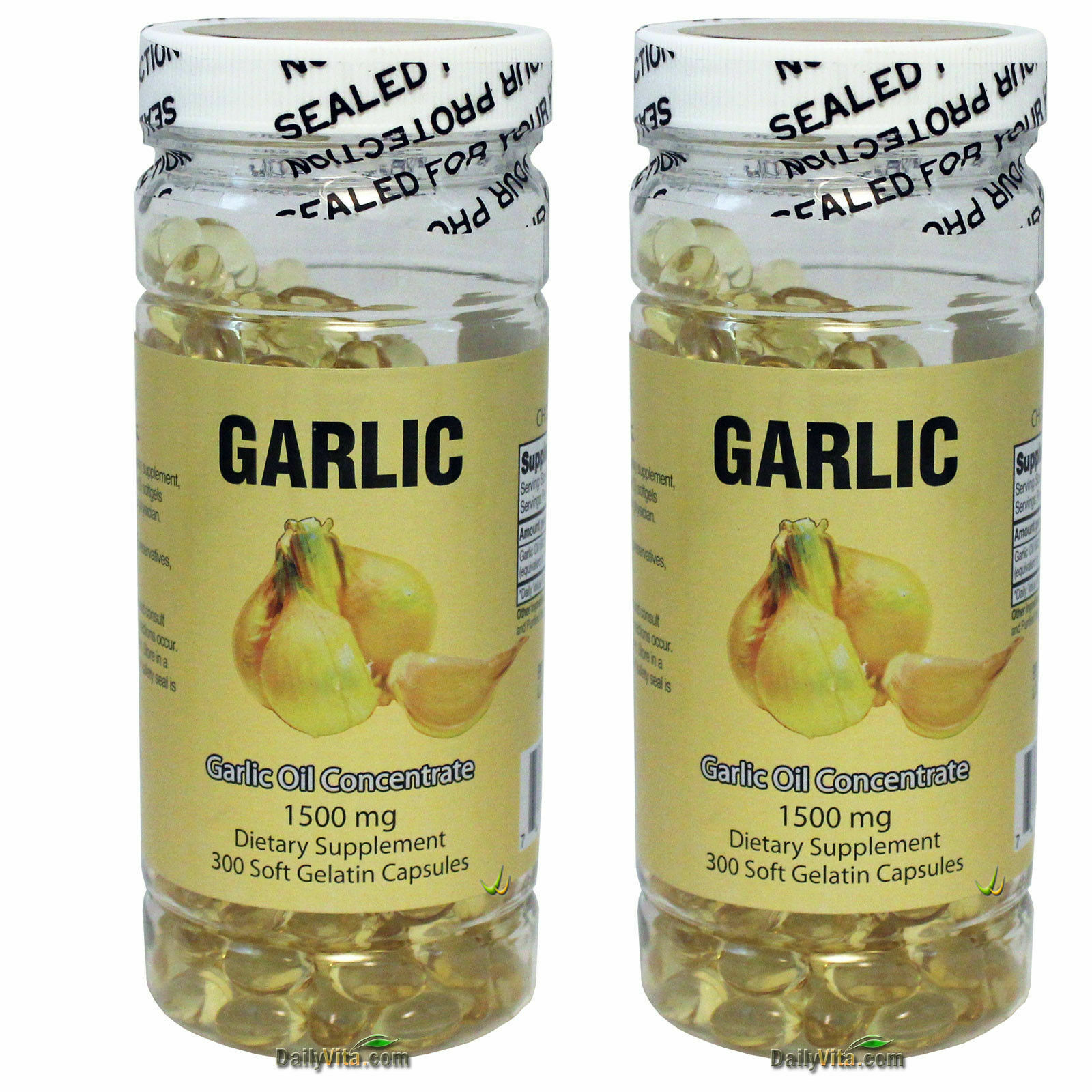 2X NuHealth Garlic Oil Concentrate 1500mg 600 Softgels