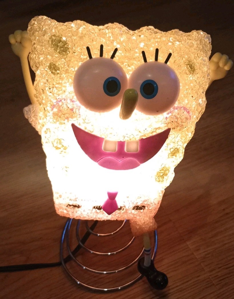 Vtg Y2K SpongeBob Squarepants -Nickelodeon Plastic Resin Night Light Lamp Works