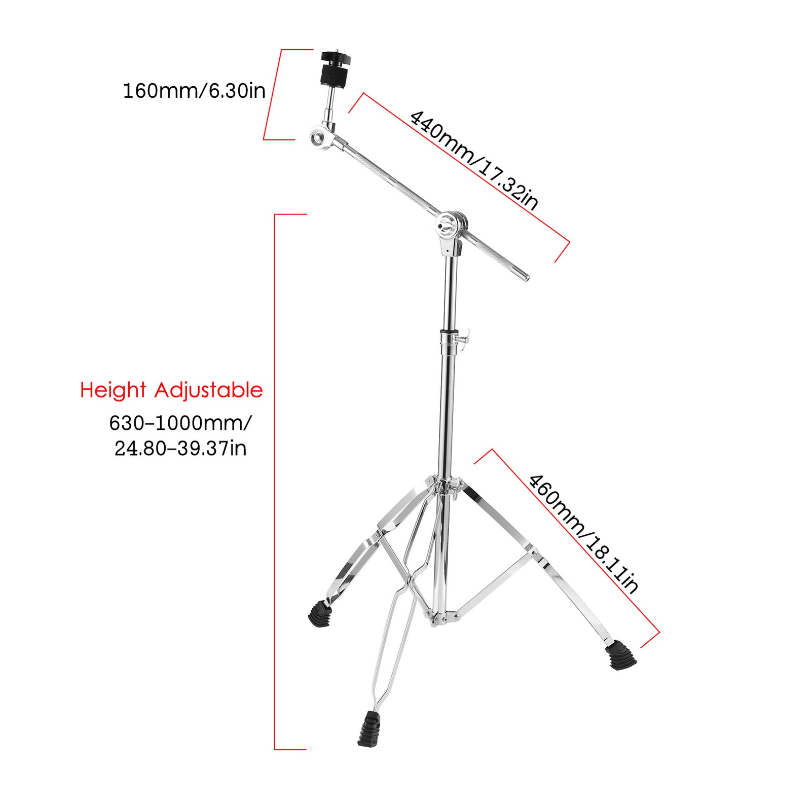 Foldable Detachable Cymbal Stand Heavy Alloy Construction Stage Performance