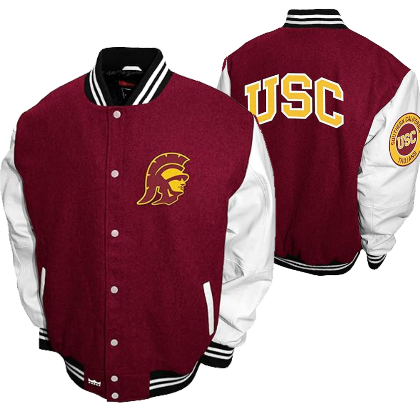 USC Southern California Jacket Varsity Jacket Leather University Football Jacket