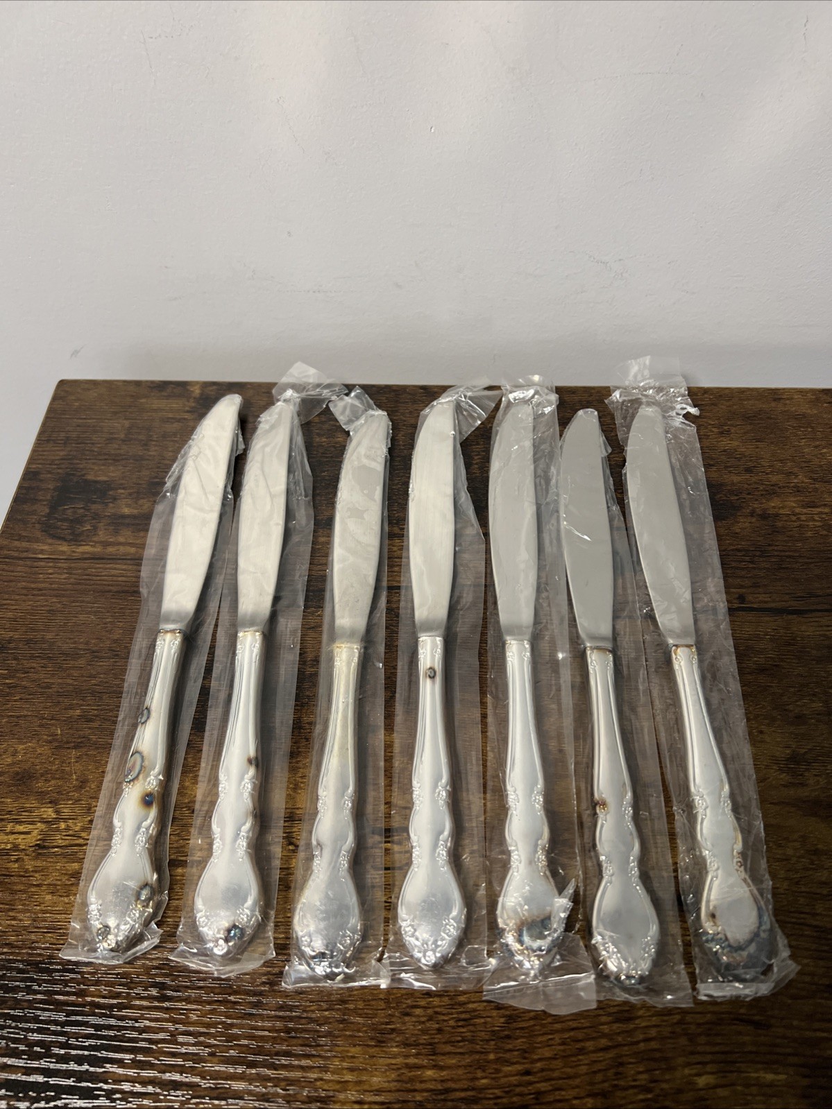 Lot 7x TOWLE Supreme Cutlery EP BARONESS 9.25” Knife Silverplate NEW, NOS