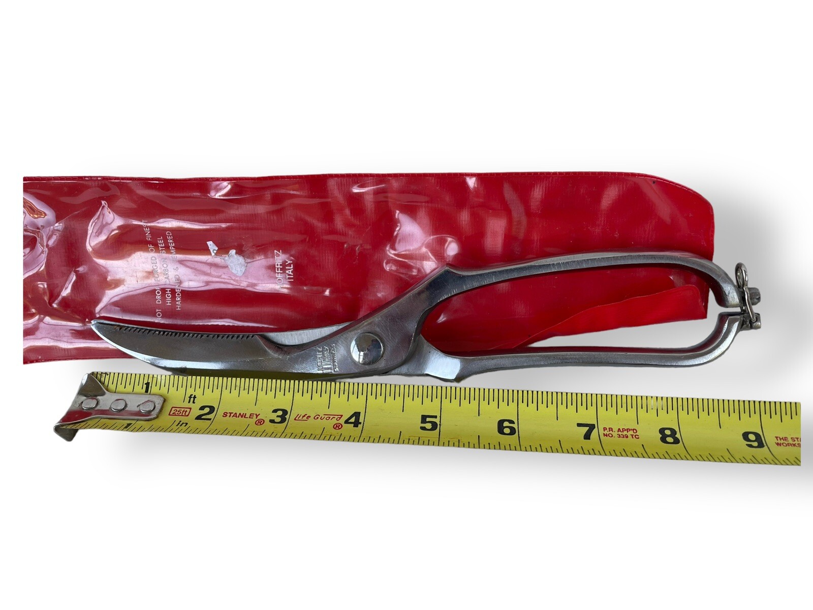 Hoffritz Vintage Kitchen Utility Poultry Shears Scissors Stainless Made in Italy