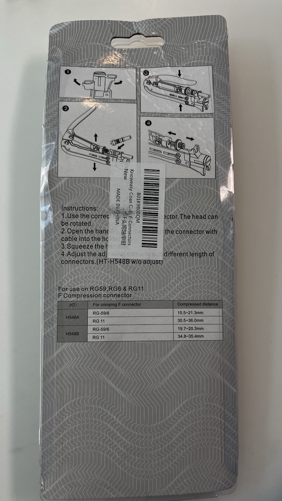 Professional Compression Tool For Crimping RG59, RG6, RG11 F-Type Compression