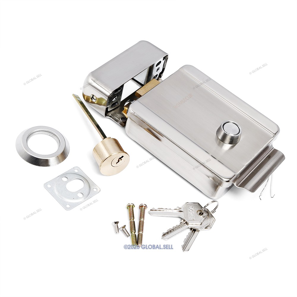 Access Control Electric Rim Door Lock Fail Secure NO Kit System With Remote