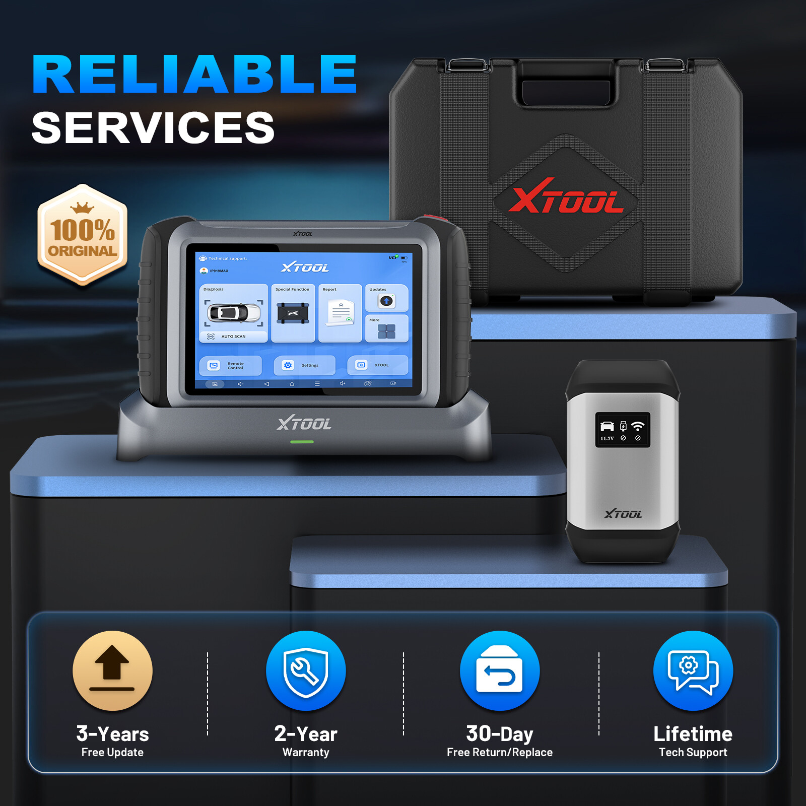 USED XTOOL IP919 MAX J2534 ECU Programming Diagnostic Tool IMMO KEY Programmer