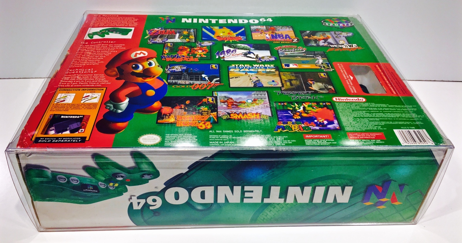 1 Console Box Protector N64 FUNTASTIC SIZES ONLY! Please Read! Nintendo 64 Clear