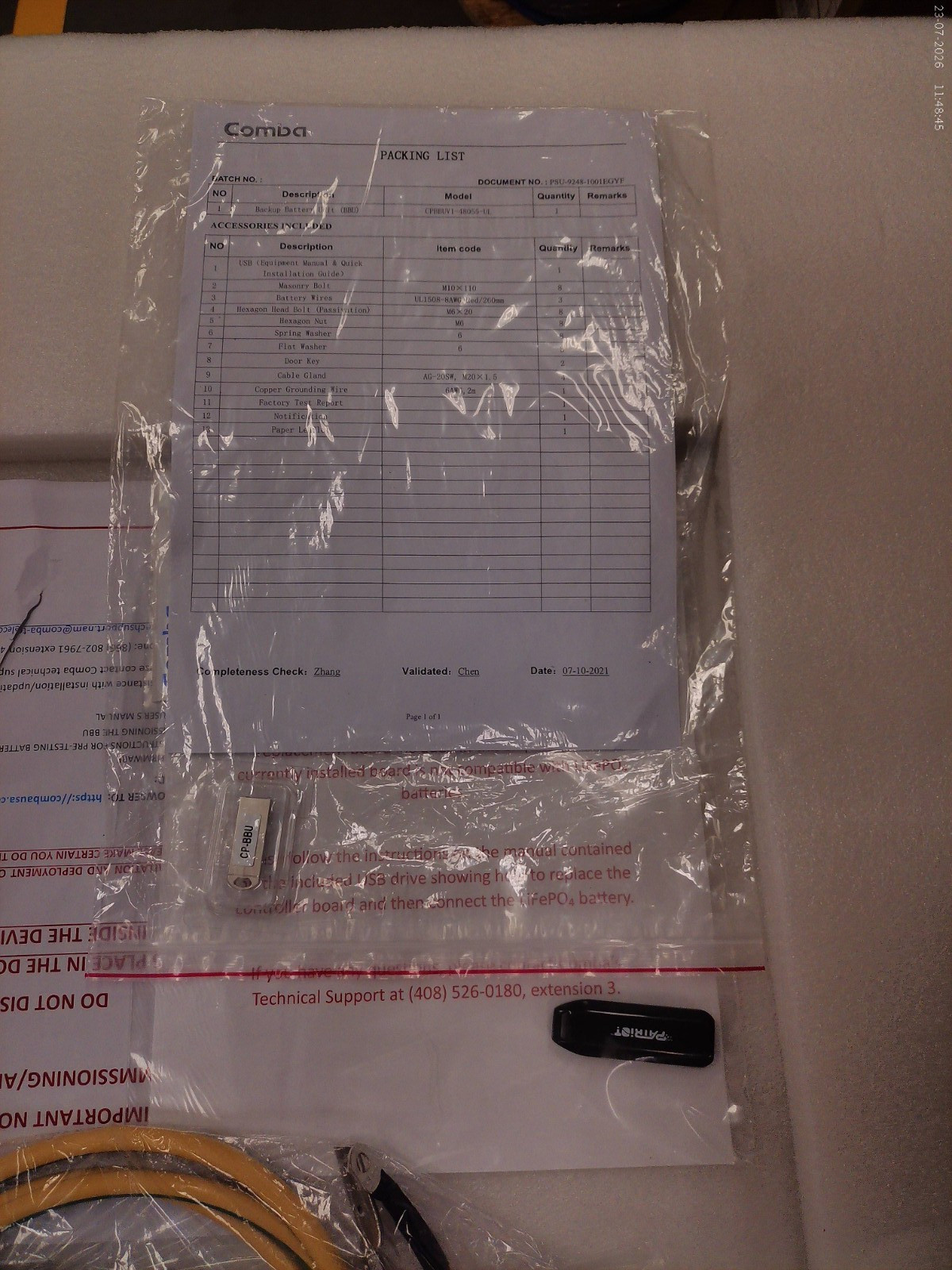 CPBBUV1-48055-UL CriticalPoint Battery Backup Unit
