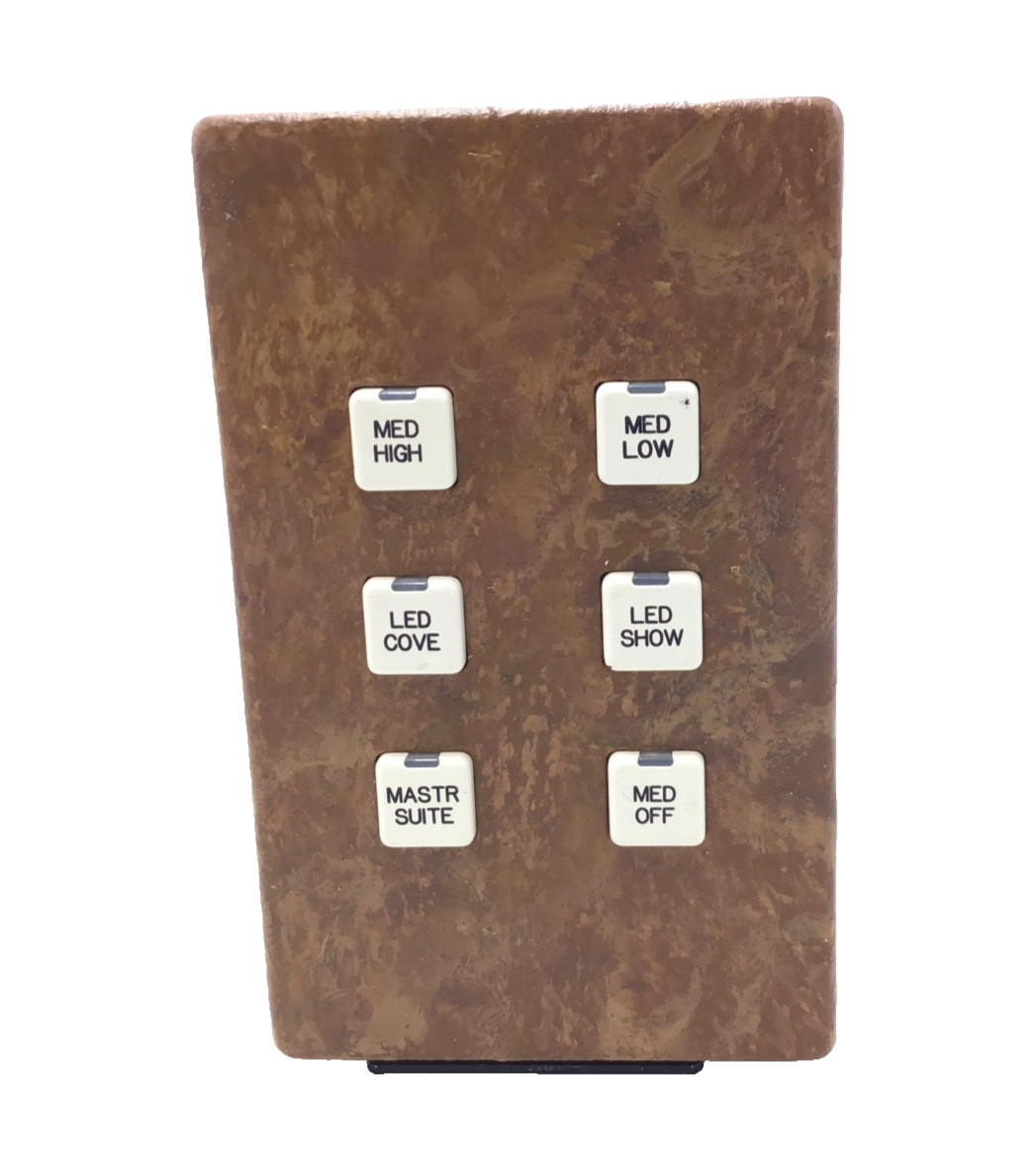 LiteTouch/Savant 6-Button Metro Keypad Dimmer (Custom painted faceplate/almond)