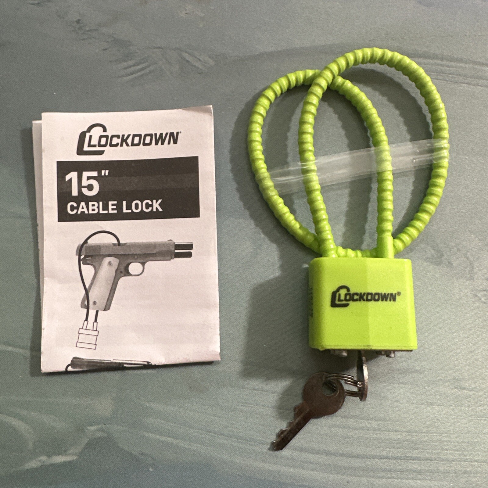 Gun Locks, Keyed 15'' Cable Gun Lock, for Rifles Pistols and Shotguns