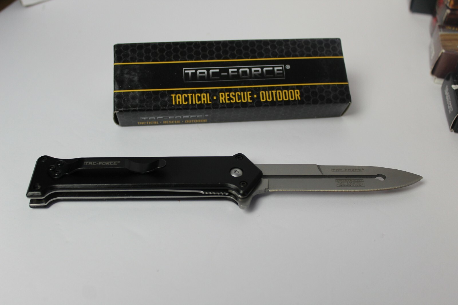 Tac-Force Tactical Rescue Outdoor Knife Joker Folding Black TF-457BS New