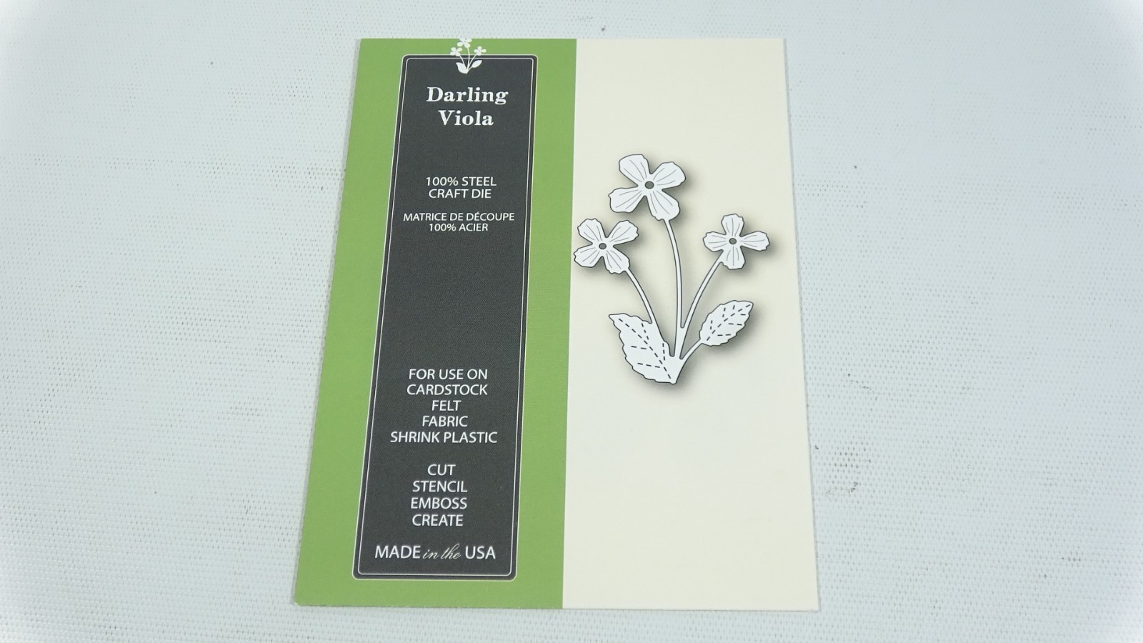 2016 Poppystamps Steel Craft Die Darling Viola 1417