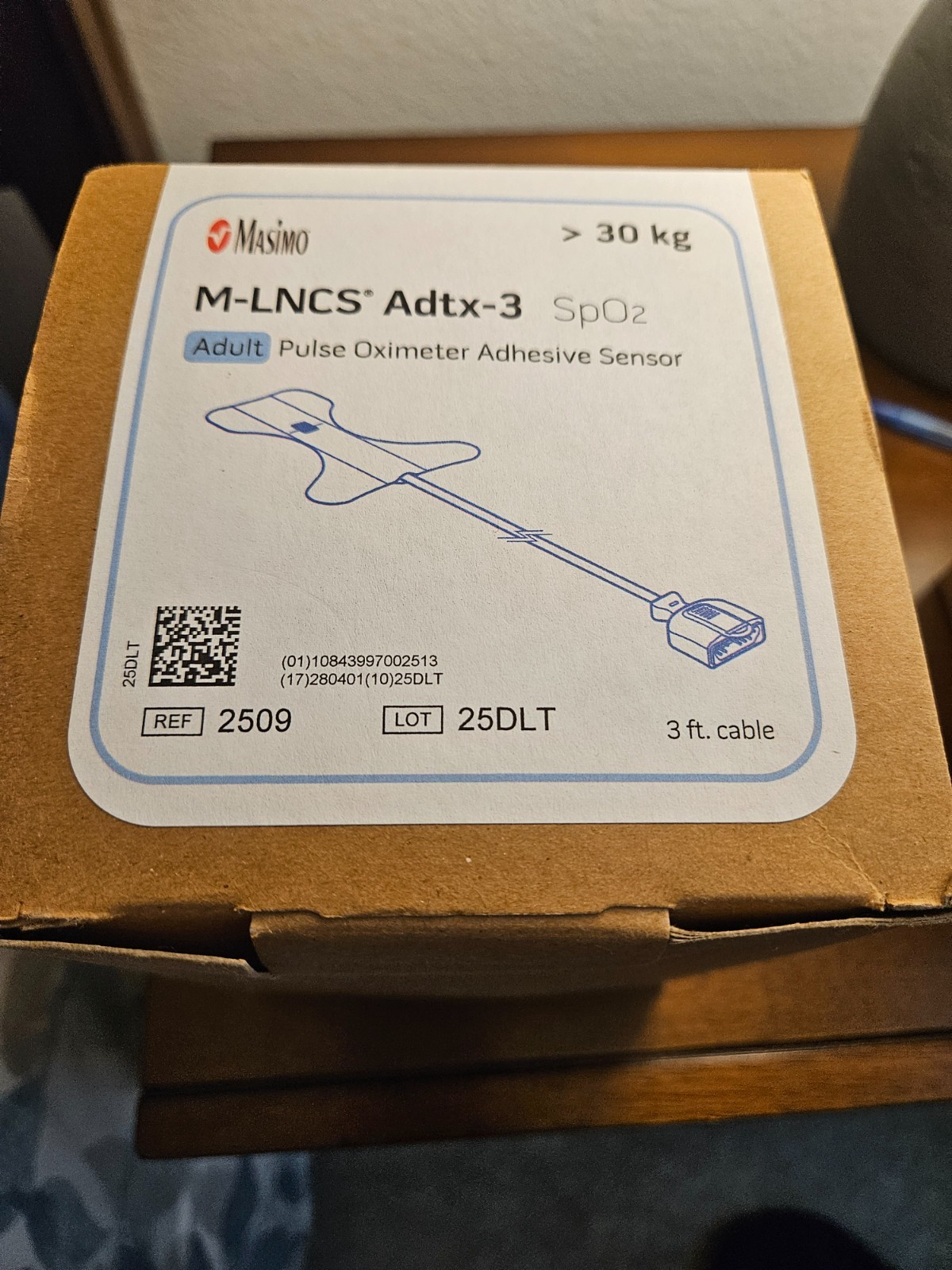M-LNCS ADTX-3 Sp02 ADULT PULSE OXIMETER SENSOR DISPOSABLE BOX OF 20