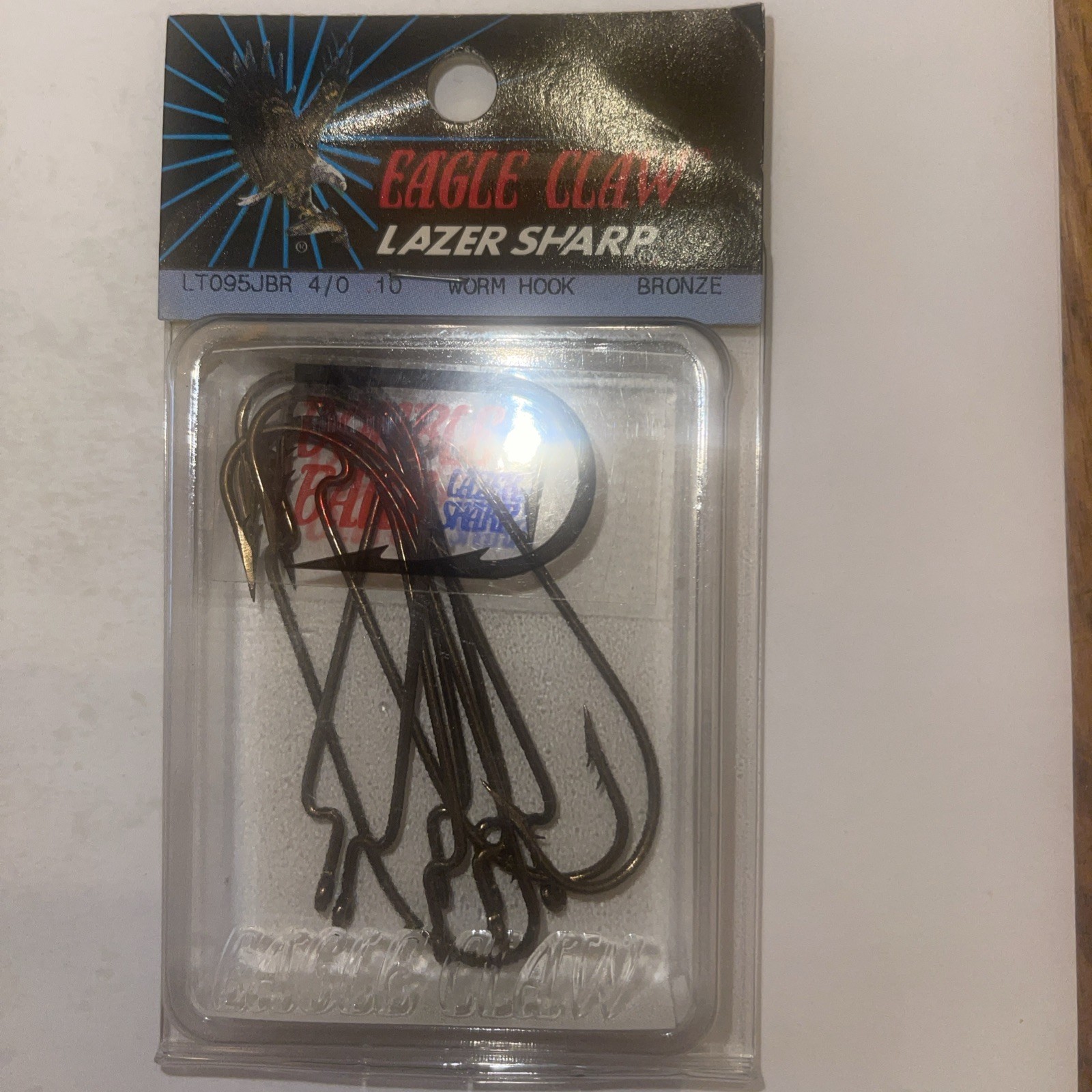 Eagle Claw Lazer Sharp Fishing Hooks LT095JBR 4/0 10 pack