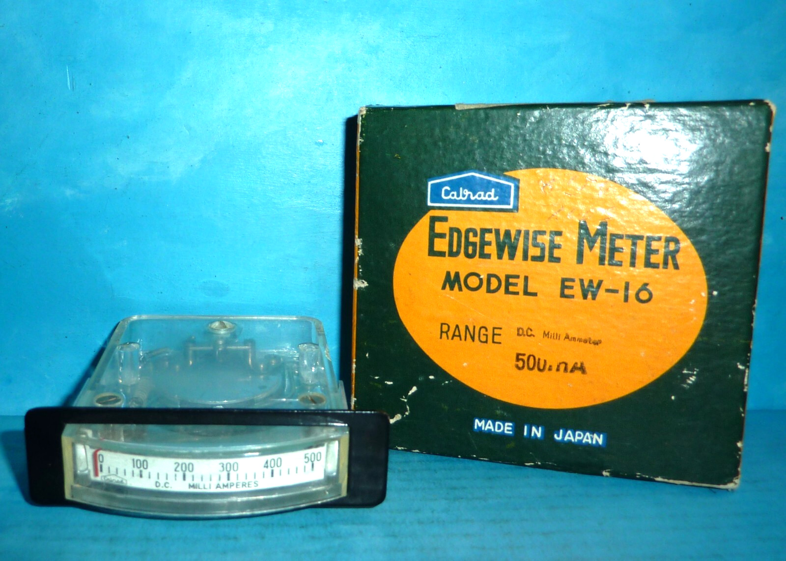 Calrad Model EW-16 DC Milliamp Edgewise Meter 0-500mA w/ Original Box