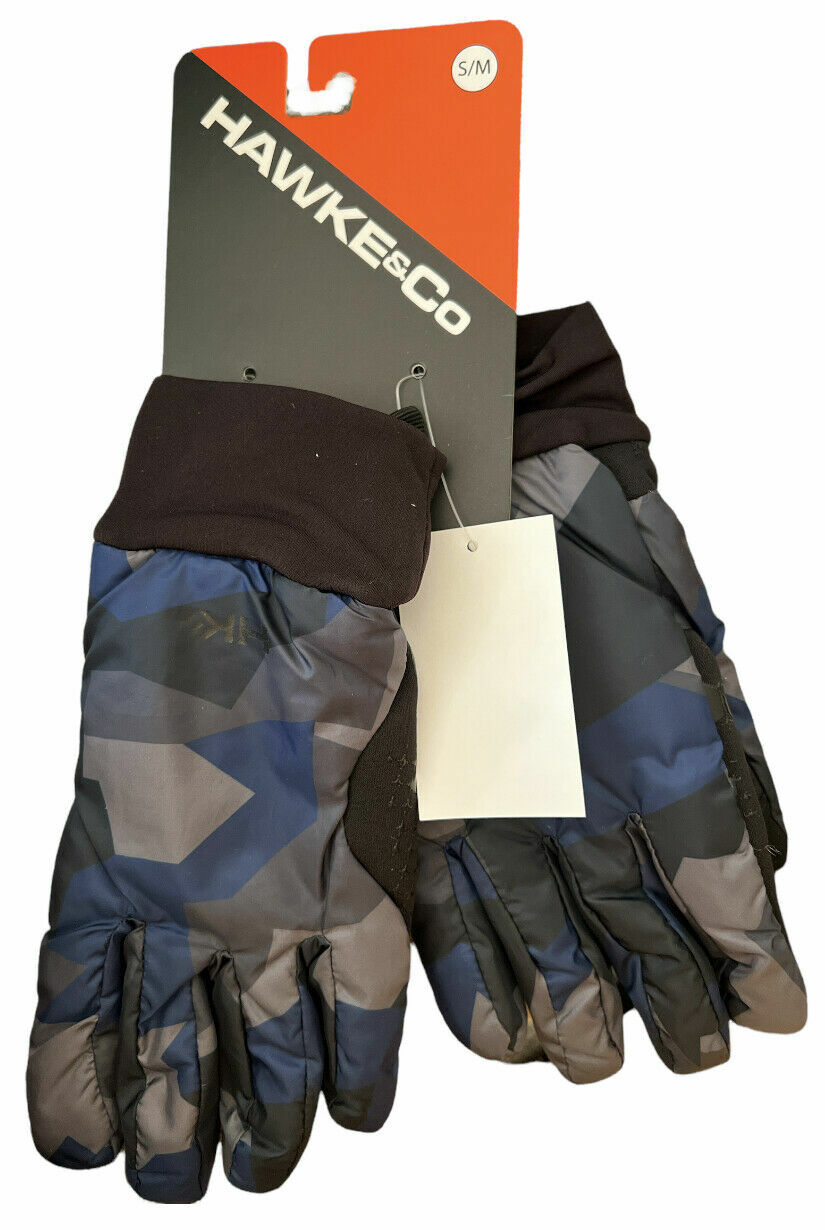 HAWKE & CO. Lightweight Nylon Patterned Gloves In Fractal Camo S/M
