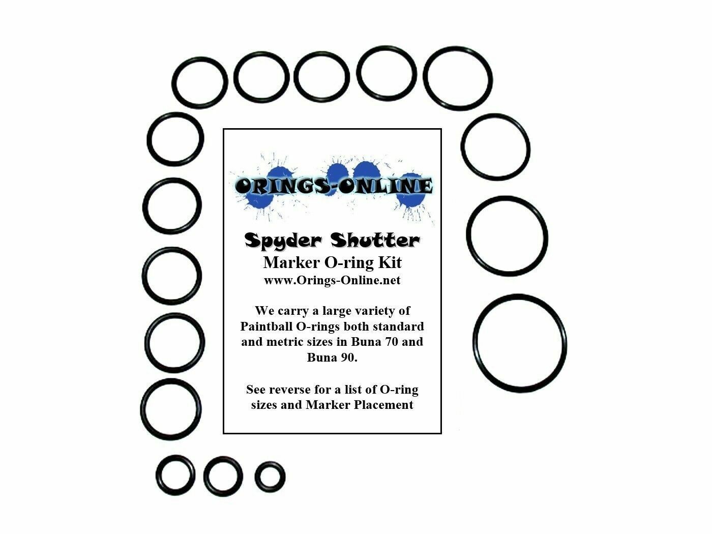 Spyder Shutter Paintball Marker O-ring Oring Kit x 4 rebuilds / kits