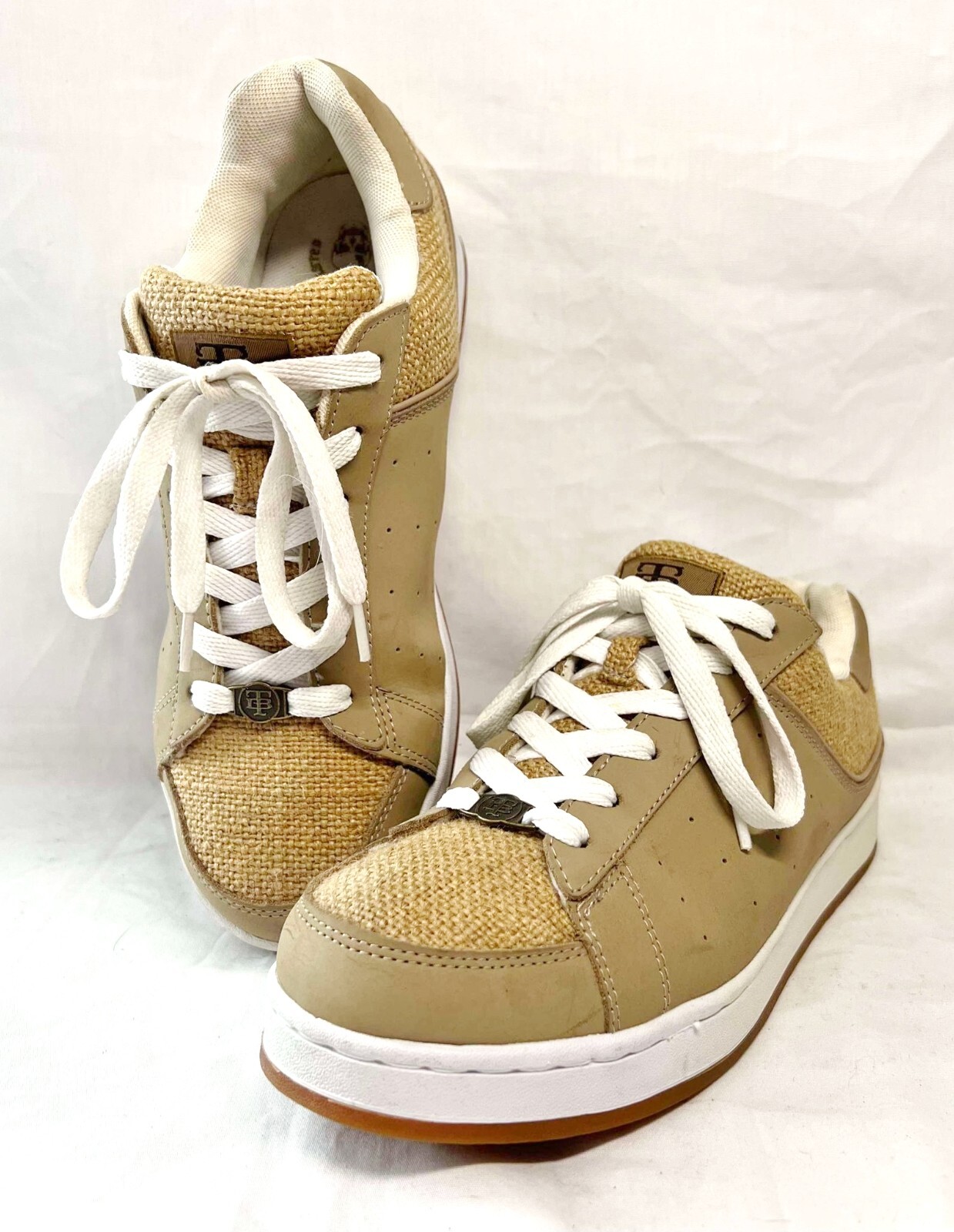 Tan Leather Canvas Bitter Twisted Skull Skateboard Shoes 710857-21J Mens Size 9