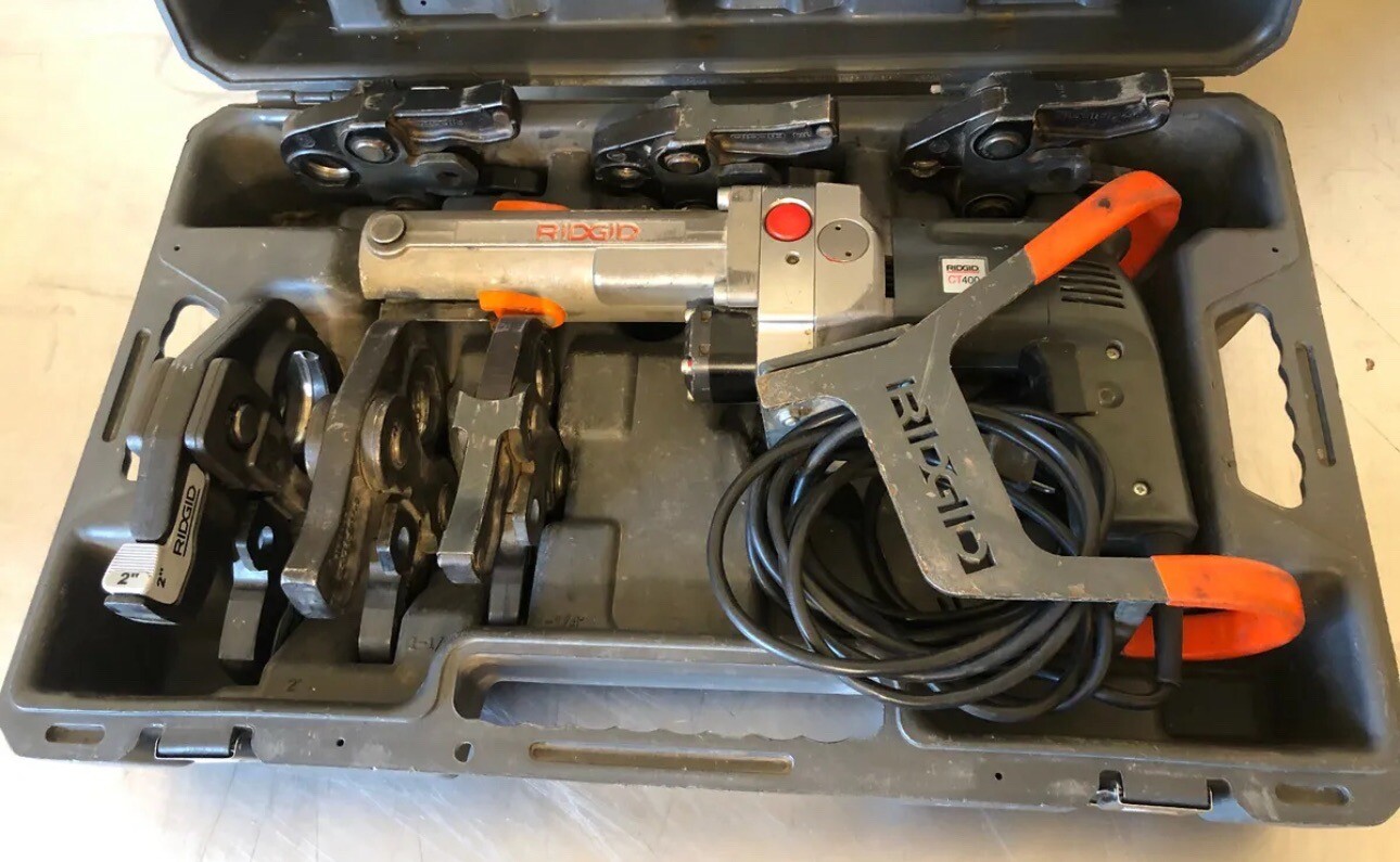 RIDGID 76912 CT400 Crimp Press Tool with 6 Jaws 7200 lb Ram 120 V Demo Unit LN