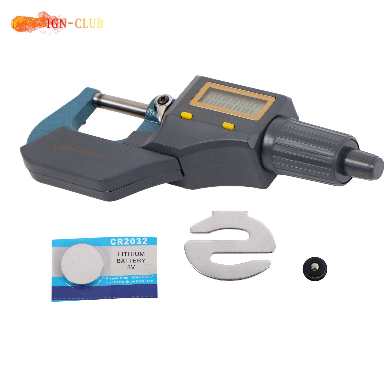 0-1" 0.00005" 0-25mm Digital Electronic Outside Micrometer Carbide Tip Caliper