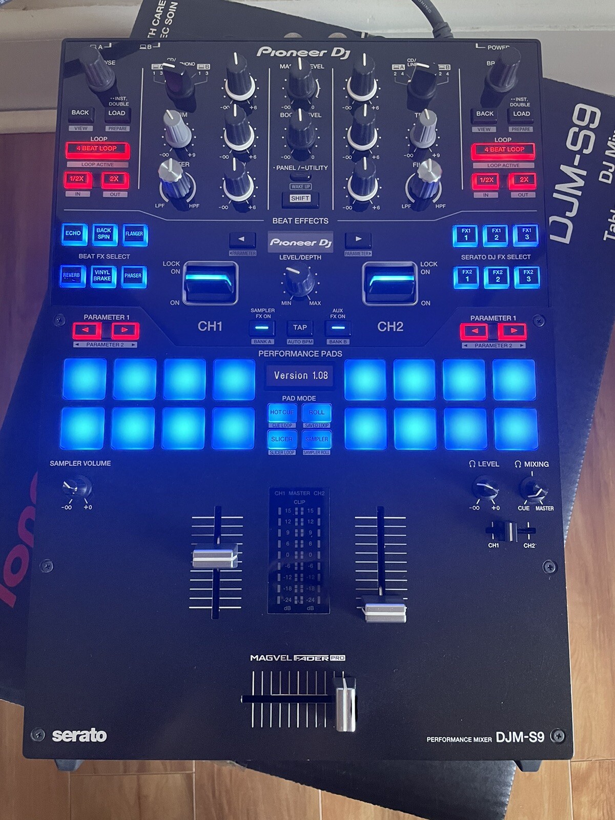 Pioneer DJM-S9 Pro 2-Channel Serato Mixer belonged￼ to famous DJ King Shameek