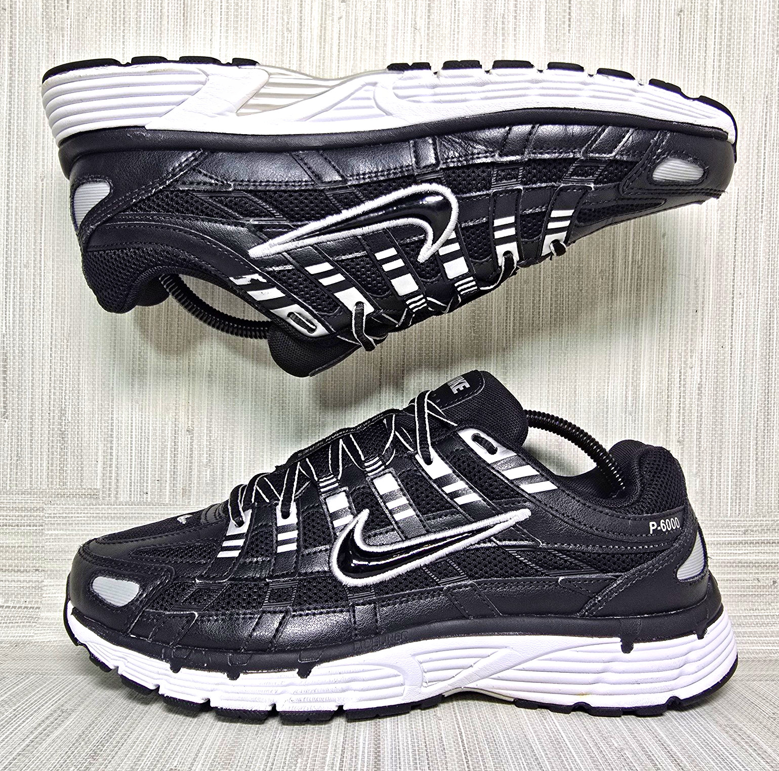 Nike P-6000 Men’s Lace-Up Mesh Low Top Sneakers Black/White CD6404-026