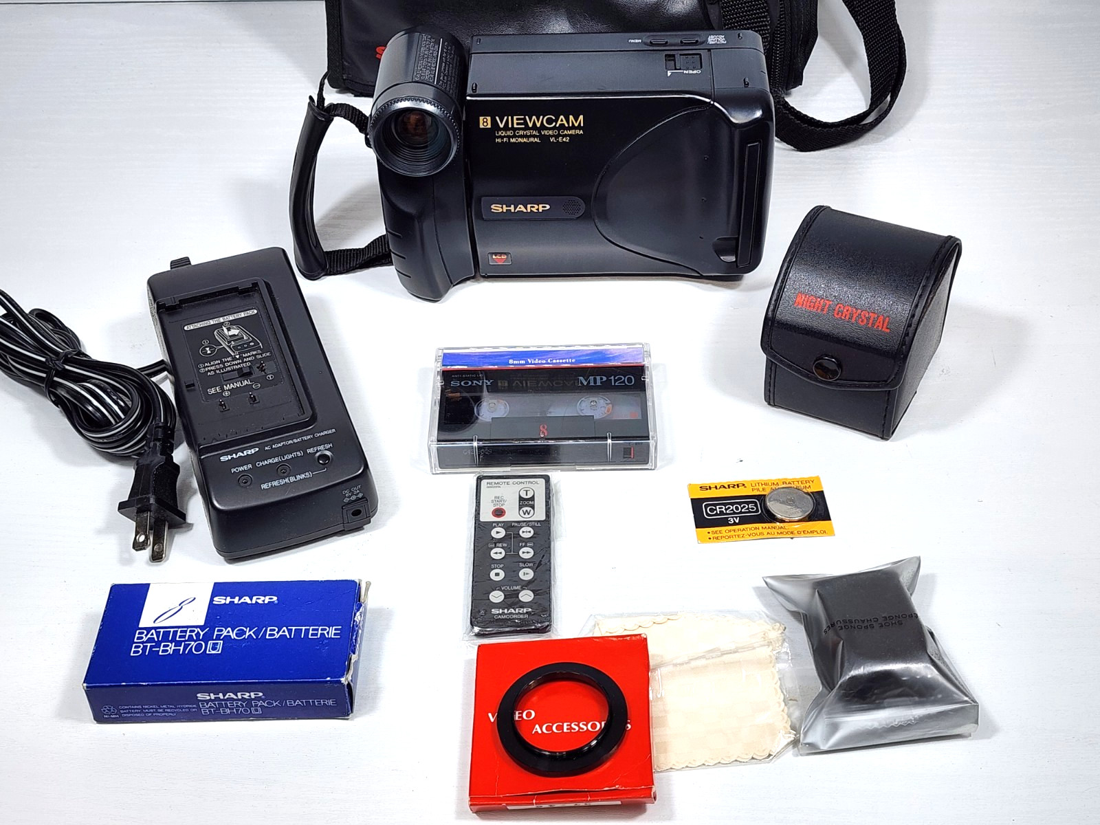 Sharp ViewCam Liquid Crystal VL-E42U Handycam Style Lot Extras Works Read