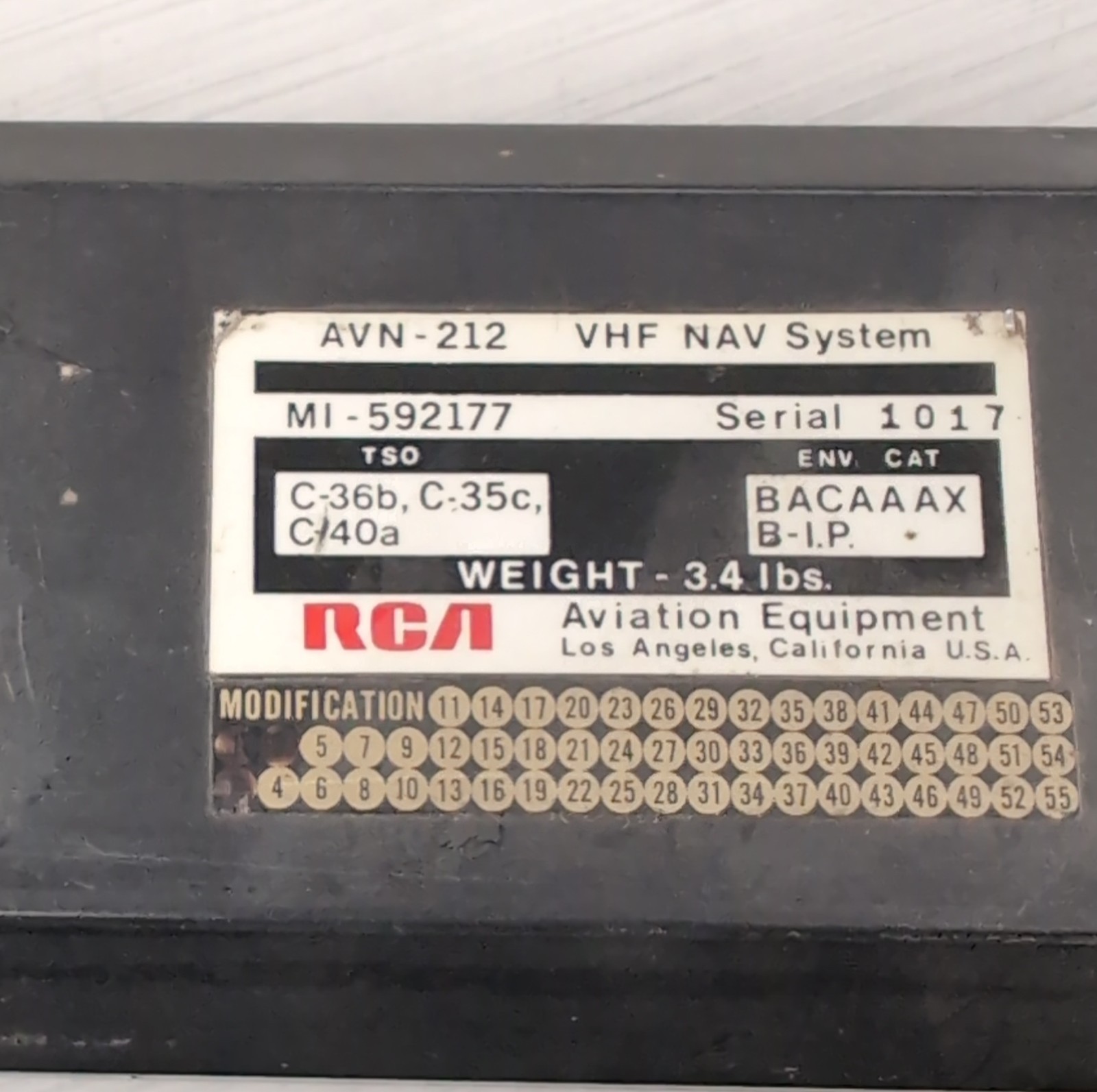AVN-212 VHF NAV SYSTEM
